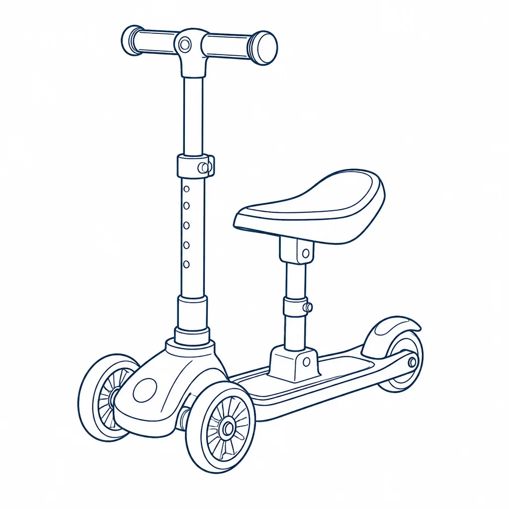 5-in-1 Convertible Scooter Frame icon